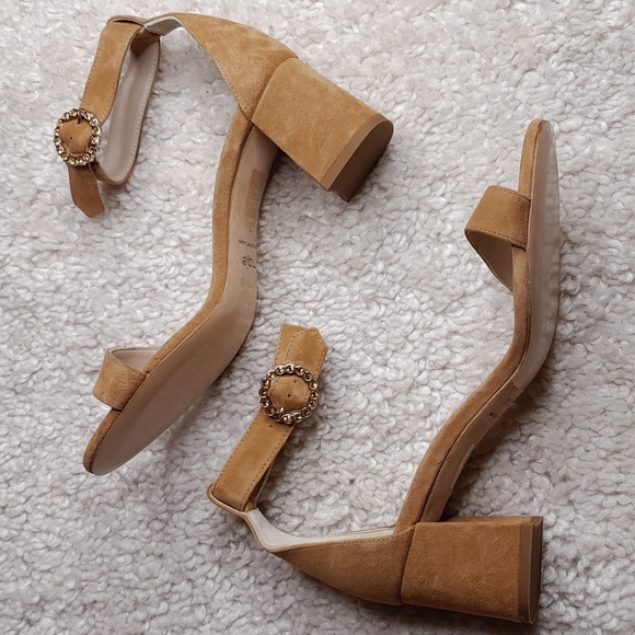 MAJE FARRIA suede block heels in camel size 40 - Picture 16 of 16